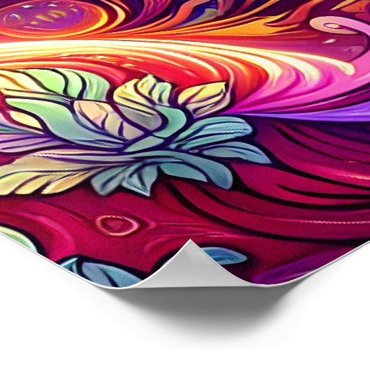 占星術サインリブラ〔占星術の〕十二宮図エーテル神秘美術 ポスター (角)