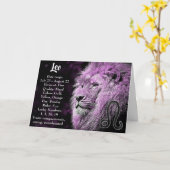 占星術サインレオハッピーバースデー カード (黄色い花)