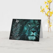 占星術サインレオハッピーバースデー カード (黄色い花)