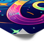 占星術サインレオ | ライオカラフルンアート ポスター (角)