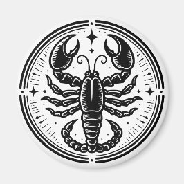 占星術サイン蠍座スコーピオンシンボル マグネット