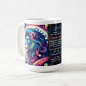 占星術サインLeo情報 | ライオカラフルンアート コーヒーマグカップ (正面左)
