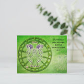 占星術ジェミニ占星術のメッセージのパーソナライズ 案内ポストカード (スタンド正面)