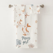 占星術デザイン:水彩魚座〔占星術の〕十二宮図標識 バスタオルセット (インサイチュ)