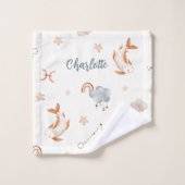 占星術デザイン:水彩魚座〔占星術の〕十二宮図標識 バスタオルセット (ウォッシュタオル)