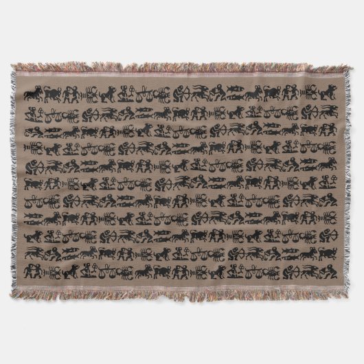 占星術ブランケット占星術ギフトカスタマイズ スローブランケット (正面)