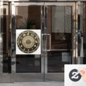 占星術ホイールデカール ウィンドウサイン (オフィスドア)