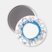 占星術ホイール磁石 マグネット (正面/裏面)