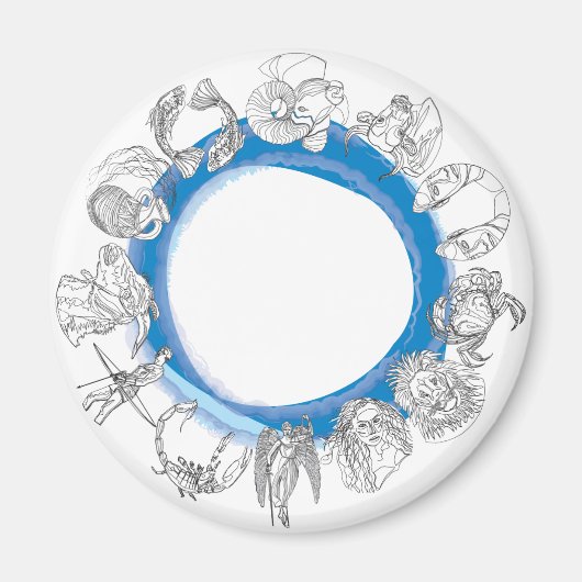 占星術ホイール磁石 マグネット (正面)