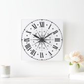 占星術ホイール(ローマ数字) スクエア壁時計 (ホーム)