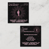 占星術マッサージ療法癒しの手の星 スクエア名刺 (正面/裏面)