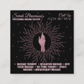 占星術マッサージ療法癒しの手の星 スクエア名刺 (正面)