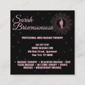 占星術マッサージ療法癒しの手の星 スクエア名刺 (裏面)