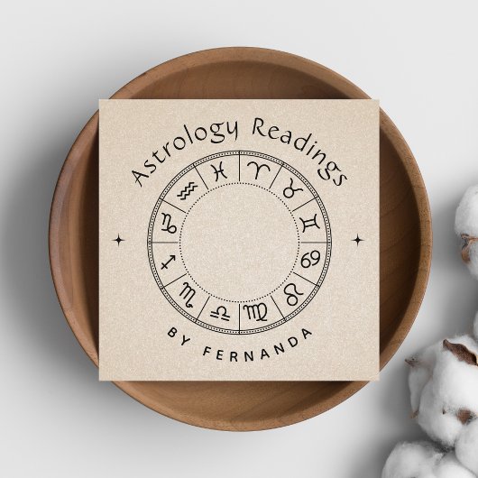 占星術リーディング〔占星術の〕十二宮図月星星占い スクエア名刺