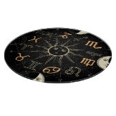 占星術円、〔占星術の〕十二宮図シンボルや象徴、ヴィンテージ。 カッティングボード (角)