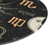 占星術円、〔占星術の〕十二宮図シンボルや象徴、ヴィンテージ。 カッティングボード (角)