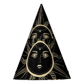 占星術円、〔占星術の〕十二宮図シンボルや象徴、ヴィンテージ。 パーティーハット (正面)