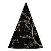 占星術円、〔占星術の〕十二宮図シンボルや象徴、ヴィンテージ。 パーティーハット (左)