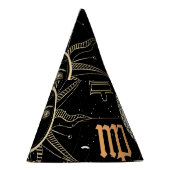 占星術円、〔占星術の〕十二宮図シンボルや象徴、ヴィンテージ。 パーティーハット (右)