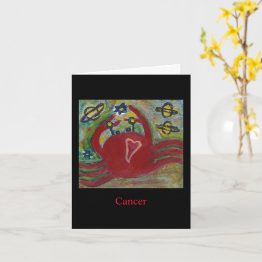 占星術占星術がん カード (黄色い花)