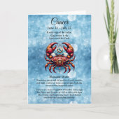 占星術占星術のがん誕生日徴候 カード (正面)