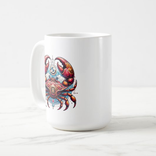 占星術占星術ののがんの徴候 コーヒーマグカップ (正面左)