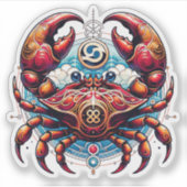 占星術占星術ののがんの徴候 シール (正面)