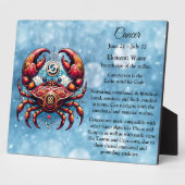 占星術占星術ののがんの徴候 フォトプラーク (側面)