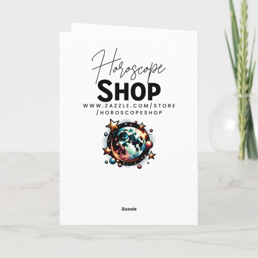 占星術占星術の標識山羊座誕生日 カード (裏面)