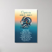 占星術占星術の標識山羊座 キャンバスプリント (正面)