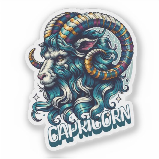 占星術占星術の標識山羊座 シール (正面)