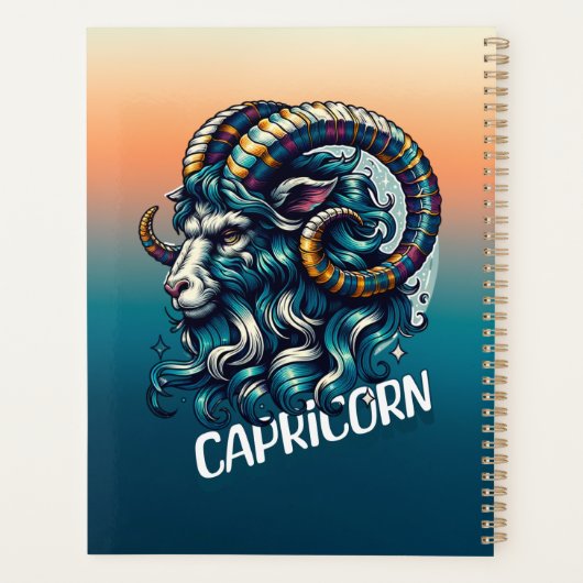 占星術占星術の標識山羊座 プランナー手帳 (裏面)