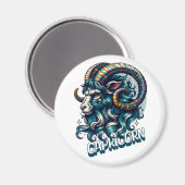 占星術占星術の標識山羊座 マグネット (正面/裏面)