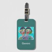 占星術占星術ジェミニアクリルラゲージタグ ラゲッジタグ (正面縦)