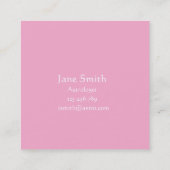 占星術師の占星術のビジネスサービスのピンク スクエア名刺 (裏面)