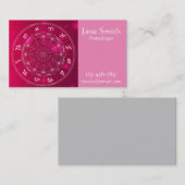 占星術師の占星術のビジネスサービスのピンク 名刺 (正面/裏面)