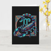 占星術標識蠍座占星術誕生日 カード (黄色い花)