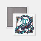 占星術標識蠍座 |ブルースコーピオン マグネット (正面/裏面)