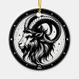 占星術符号山羊座の記号と特徴 セラミックオーナメント