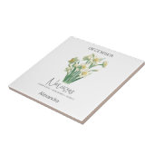 占星術誕生月12月 花水仙 タイル (側面)