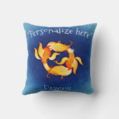 占星術魚座の装飾装飾用クッション クッション (裏面)