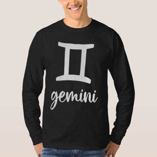 占星術 ふたご座 星座 Tシャツ (正面)