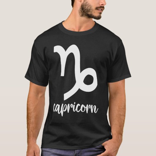占星術 やぎ座 星座 Tシャツ (正面)