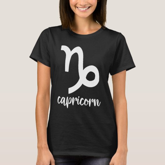 占星術 やぎ座 星座 Tシャツ (正面)