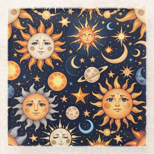 占星術 ガラスコースター (正面)