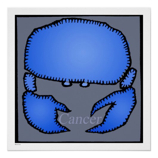 占星術〔占星術の〕十二宮図がん徴候誕生日20x20 P ポスター (正面)