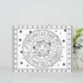 占星術〔占星術の〕十二宮図の着色ページ (スタンド正面)