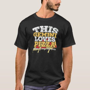 占星術〔占星術の〕十二宮図サインジェミニラブピザ Tシャツ