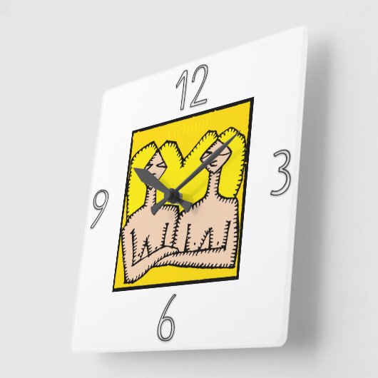 占星術〔占星術の〕十二宮図サインジェミニ壁時計 スクエア壁時計 (傾斜)