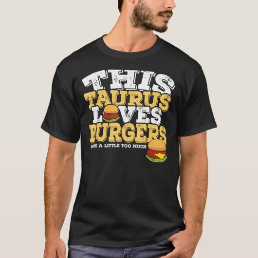 占星術〔占星術の〕十二宮図サインタウラスラブバーガー Tシャツ (正面)